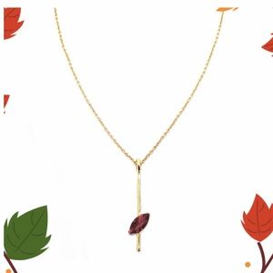 Bijoux Box Red Pear Swarovski Marquis Necklace